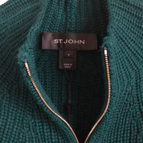 St. John Cape Zip Knit Emerald Green BRAND NEW NWT - Picture 3 of 5